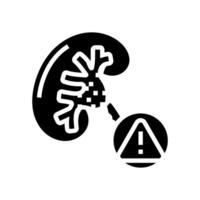 hydronephrosis urology glyph icon vector illustration