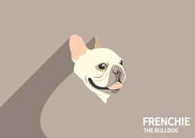 linda frenchie sombra y sombra estilo vector