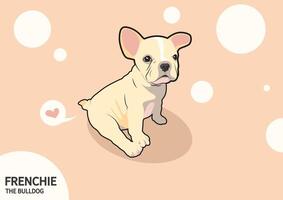 Cute Frenchie The Bulldog and A Little Fart vector