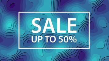 Abstract blue deep sea sale banner vector