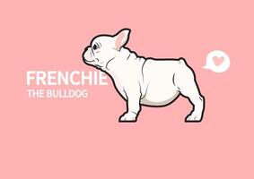 A Cute Chubby Frenchie and Her Fart vector