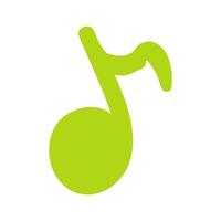 Musical Note Sounding Spring Nature Icon vector