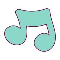 Double Musical Summer Song Note Icon vector