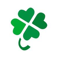 Four Leaf Clover Symbol Of Good Luck Icon vector