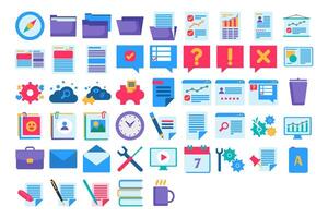 Collection Of Simple Business Elements vector