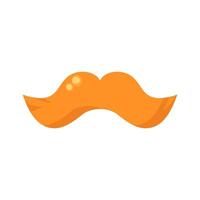 False Orange Mustache Spring Festival Costume vector