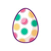 festivo Pascua de Resurrección huevo multi de colores zigzag florido vector