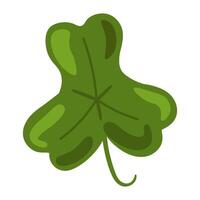 Three Leaf Clover Symbol Of Good Luck Unusual Leaf vector