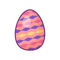 festivo Pascua de Resurrección huevo con multi de colores gracioso florido vector