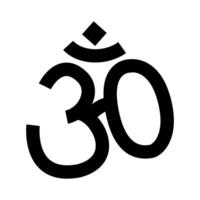 Hindu Om Mystical Religious Spiritual Symbol vector