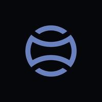 Abstract simple virtual reality technology logo vector