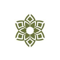 abstract elegant floral mandala logo vector