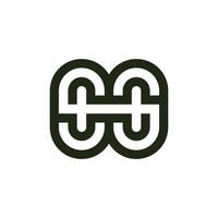 modern letter SH or HS logo vector
