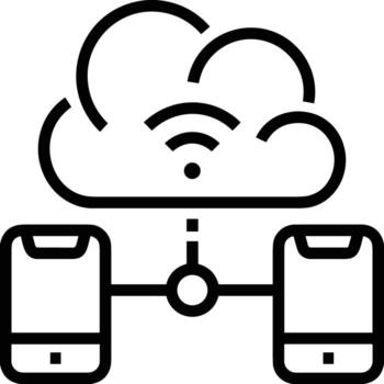 Cloud icon symbol vector image. Illustration of the hosting storage design image
