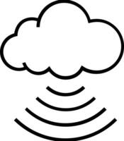 Cloud icon symbol vector image. Illustration of the hosting storage design image