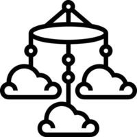 Cloud icon symbol vector image. Illustration of the hosting storage design image