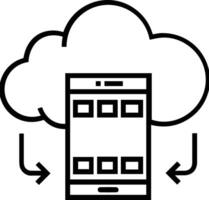 Cloud icon symbol vector image. Illustration of the hosting storage design image