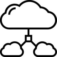 Cloud icon symbol vector image. Illustration of the hosting storage design image