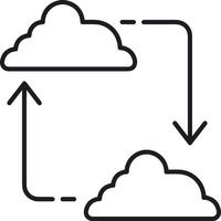 Cloud icon symbol vector image. Illustration of the hosting storage design image