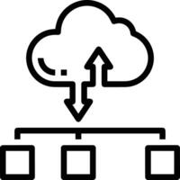 Cloud icon symbol vector image. Illustration of the hosting storage design image