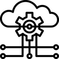 Cloud icon symbol vector image. Illustration of the hosting storage design image