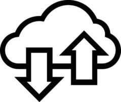 Cloud icon symbol vector image. Illustration of the hosting storage design image