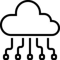 Cloud icon symbol vector image. Illustration of the hosting storage design image