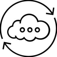 Cloud icon symbol vector image. Illustration of the hosting storage design image