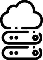 Cloud icon symbol vector image. Illustration of the hosting storage design image