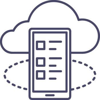 Cloud icon symbol vector image. Illustration of the hosting storage design image