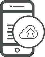 Cloud icon symbol vector image. Illustration of the hosting storage design image