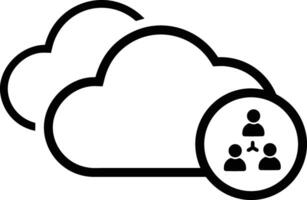 Cloud icon symbol vector image. Illustration of the hosting storage design image