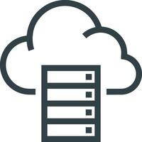 Cloud icon symbol vector image. Illustration of the hosting storage design image