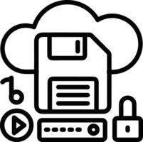 Cloud icon symbol vector image. Illustration of the hosting storage design image