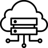 Cloud icon symbol vector image. Illustration of the hosting storage design image