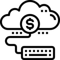 Cloud icon symbol vector image. Illustration of the hosting storage design image