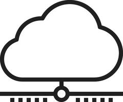 Cloud icon symbol vector image. Illustration of the hosting storage design image