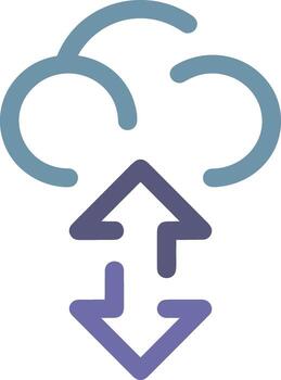 Cloud icon symbol vector image. Illustration of the hosting storage design image