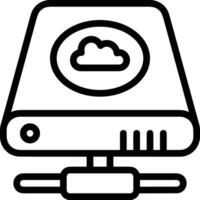 Cloud icon symbol vector image. Illustration of the hosting storage design image