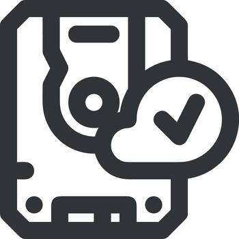 Cloud icon symbol vector image. Illustration of the hosting storage design image