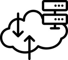 Cloud icon symbol vector image. Illustration of the hosting storage design image