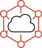 Cloud icon symbol vector image. Illustration of the hosting storage design image