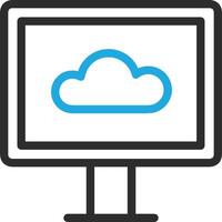 Cloud icon symbol vector image. Illustration of the hosting storage design image