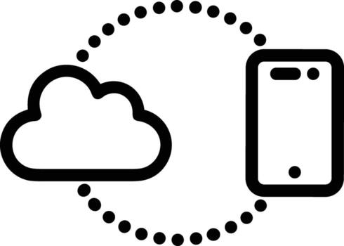 Cloud icon symbol vector image. Illustration of the hosting storage design image