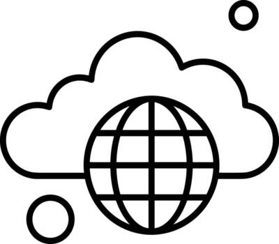 Cloud icon symbol vector image. Illustration of the hosting storage design image