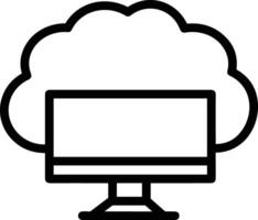 Cloud icon symbol vector image. Illustration of the hosting storage design image