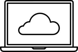 Cloud icon symbol vector image. Illustration of the hosting storage design image