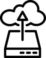 Cloud icon symbol vector image. Illustration of the hosting storage design image