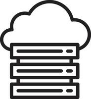 Cloud icon symbol vector image. Illustration of the hosting storage design image