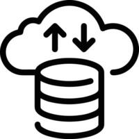 Cloud icon symbol vector image. Illustration of the hosting storage design image